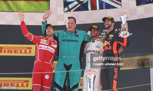 Sebastian Vettel, Scuderia Ferrari, Lewis Hamilton; Mercedes Grand Prix, Daniel Ricciardo, Red Bull Racing, formula 1 GP, Spanien in Barcelona...