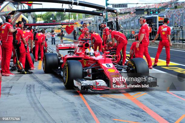 Sebastian Vettel, Scuderia Ferrari, formula 1 GP, Ungarn in Budapest,