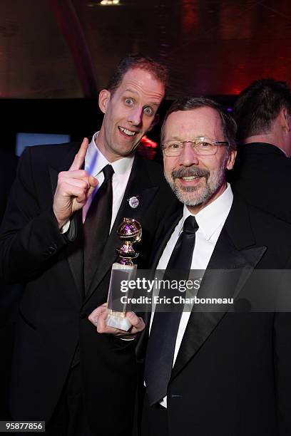 Up' Director Pete Docter and Disney/Pixar's Ed Catmull at NBC/Universal/Focus Features Golden Globes party at the Beverly Hilton Hotel on January 17,...