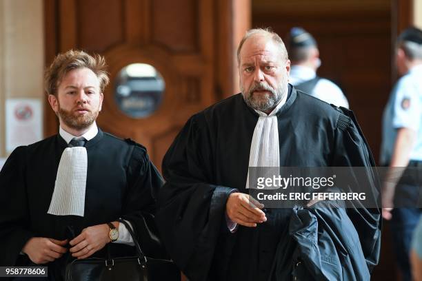 Eric Dupond-Moretti and Antoine Vey , lawyers of former French budget minister Jerome Cahuzac, who was handed a three-year jail term in 2016 for tax...
