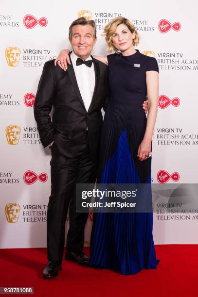 Bradley Walsh and Jodie Whittaker pose in the press room at the Virgin TV British Academy Television Awards at The Royal Festival Hall on May 13,...