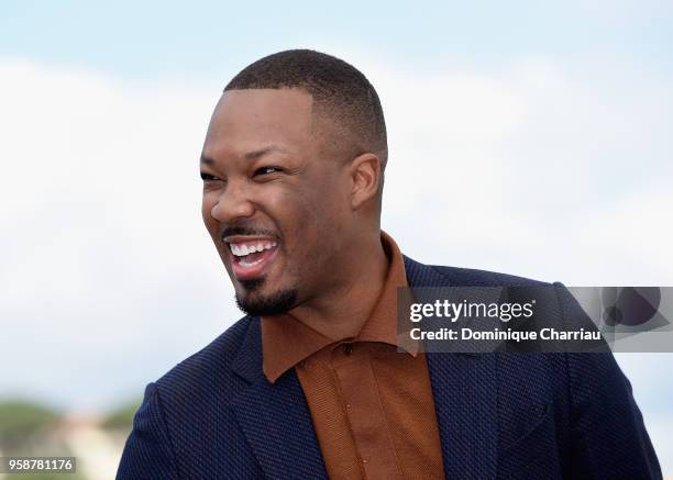 Corey Hawkins attends "BlacKkKlansman" Photocall during the 71st annual Cannes Film Festival at Palais des Festivals on May 15, 2018 in Cannes,...