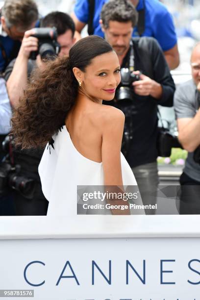 Thandie Newton attends the photocall for "Solo: A Star Wars Story" during the 71st annual Cannes Film Festival at Palais des Festivals on May 15,...