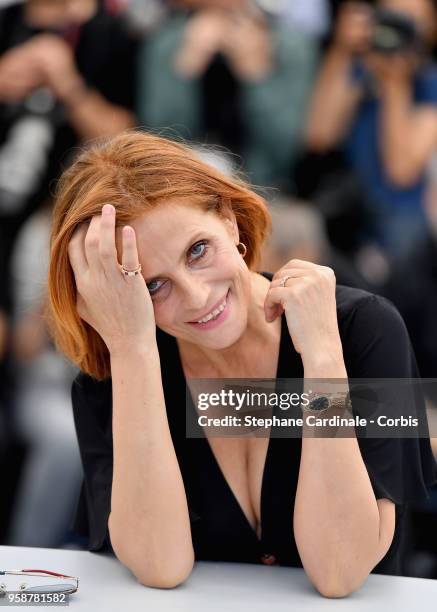 Actress Isabella Ferrari attends the photocall for "Euforia" during the 71st annual Cannes Film Festival at Palais des Festivals on May 15, 2018 in...