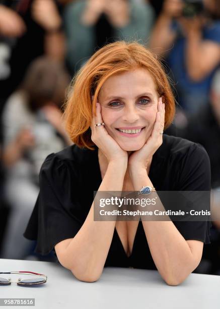 Actress Isabella Ferrari attends the photocall for "Euforia" during the 71st annual Cannes Film Festival at Palais des Festivals on May 15, 2018 in...