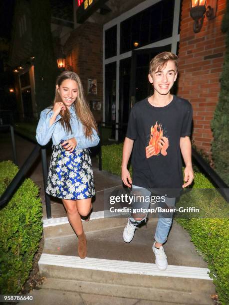 Johnny Orlando and Mackenzie Ziegler are seen on May 14, 2018 in Los Angeles, California.