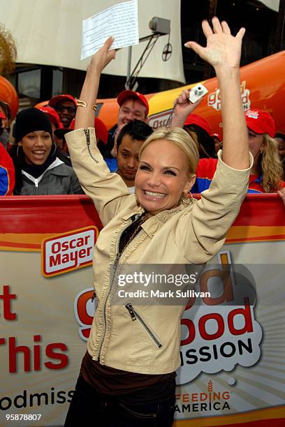 Actress Kristin Chenoweth during the Oscar Mayer Good Mood Mission event at The Grove on January 19, 2010 in Los Angeles, California.