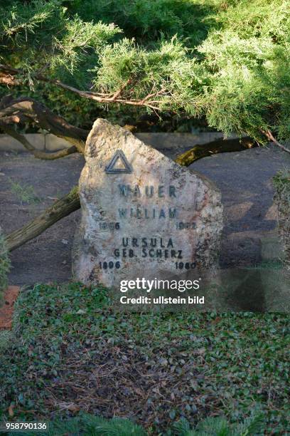 Grab, Ursula und William Wauer, Waldfriedhof, Huettenweg, Dahlem, Berlin, Deutschland / Hüttenweg