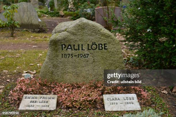 Grabmal, Paul Loebe, Waldfriedhof, Potsdamer Chaussee, Zehlendof, Berlin, Deutschland