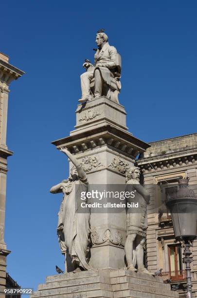 Denkmal, Vincenzo Bellini, Piazza Stesicoro, Catania, Sizilien, Italien