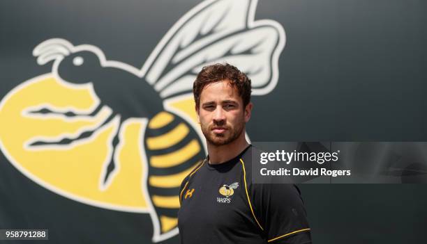 Danny Cipriani poses during the Wasps media session held at their training ground on May 15, 2018 in Coventry, England.