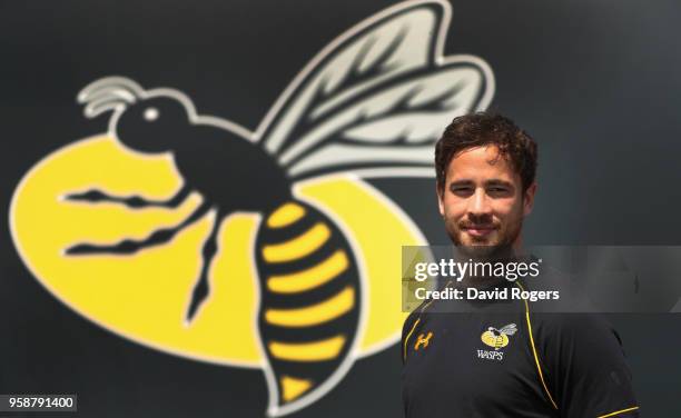 Danny Cipriani poses during the Wasps media session held at their training ground on May 15, 2018 in Coventry, England.