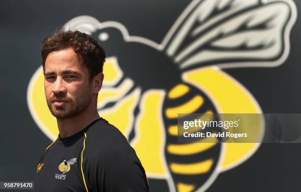 Danny Cipriani poses during the Wasps media session held at their training ground on May 15, 2018 in Coventry, England.