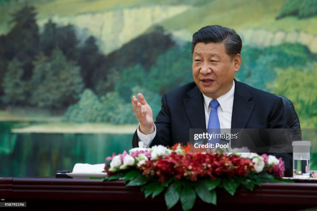 Chinese President Xi Jinping Meets With Former UN Secretary-General Ban Ki-moon