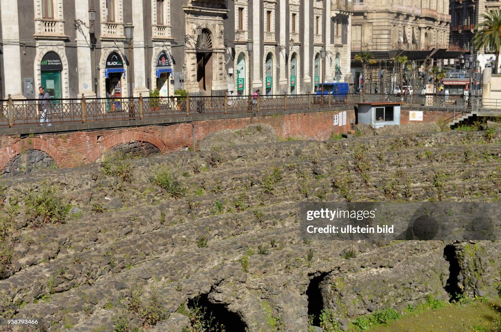 Anfiteatro romano Piazza Stesicoro Catania Sizilien Italien