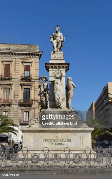Denkmal, Vincenzo Bellini, Piazza Stesicoro, Catania, Sizilien, Italien
