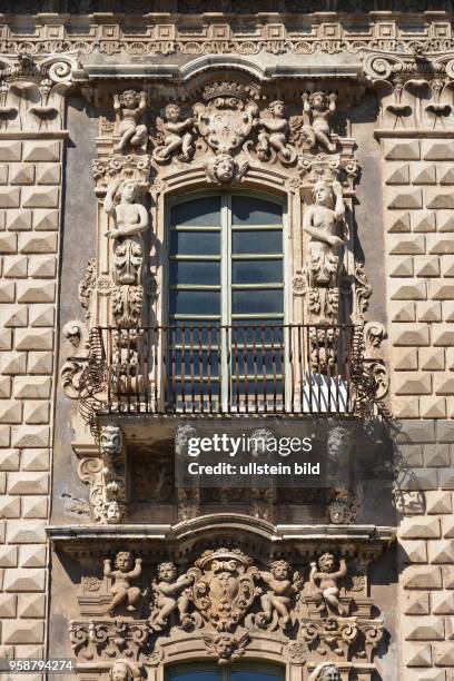 Fenster, Detail, Monastero di San Benedetto, Catania, Sizilien, Italien