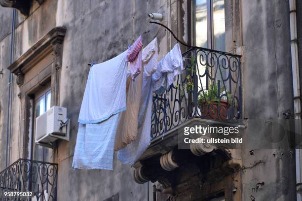 Balkon, Catania, Sizilien, Italien
