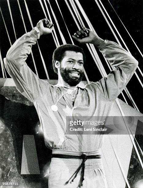 Soul singer Teddy Pendergrass performs live at the Masonic Temple in 1978 in Detroit, Michigan .