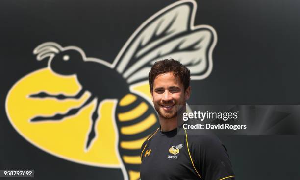 Danny Cipriani poses during the Wasps media session held at their training ground on May 15, 2018 in Coventry, England.