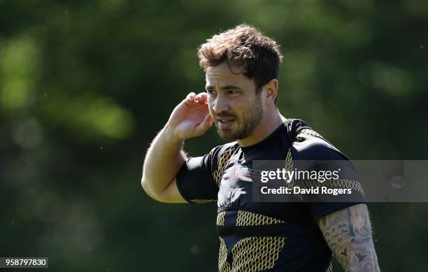 Danny Cipriani looks on during the Wasps training session held at their training ground on May 15, 2018 in Coventry, England.