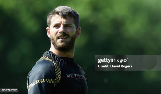 Willie le Roux looks on during the Wasps training session held at their training ground on May 15, 2018 in Coventry, England.