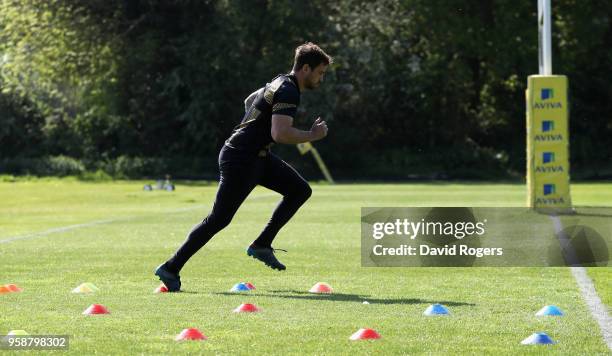 Danny Cipriani sprints during the Wasps training session held at their training ground on May 15, 2018 in Coventry, England.