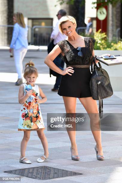 Kerry Katona & daughter Dylan-Jorge seen at the ITV Studios on May 15, 2018 in London, England.