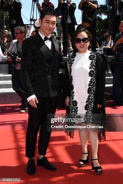 Huang Xiaoming attends the screening of "In War " during the 71st annual Cannes Film Festival at Palais des Festivals on May 15, 2018 in Cannes,...