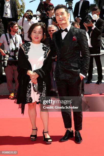 Huang Xiaoming attends the screening of "In War " during the 71st annual Cannes Film Festival at Palais des Festivals on May 15, 2018 in Cannes,...