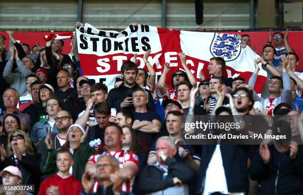 Stoke City fans during the Premier League match