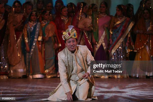 Philippe De, a French citizen who plays Zephoris, during the Neemrana music foundation's opera If I Were King in New Delhi on January 15, 2010.