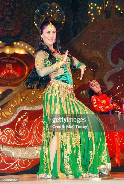 Actress Kareena Kapoor performs at the Max Stardust Awards 2010 at Bandra Kurla Complex Grounds on Sunday, January 17, 2010.