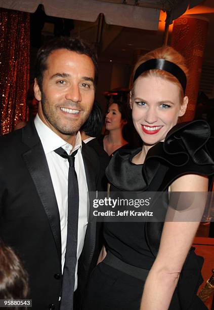 Actors Jeremy Piven and January Jones attend the 67th Annual Golden Globe Awards official HBO After Party held at Circa 55 Restaurant at The Beverly...