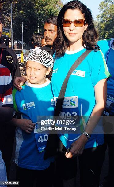 Aditi Govitrikar at the Standard Chartered Mumbai Marathon 2010 on Sunday, January 17, 2010.