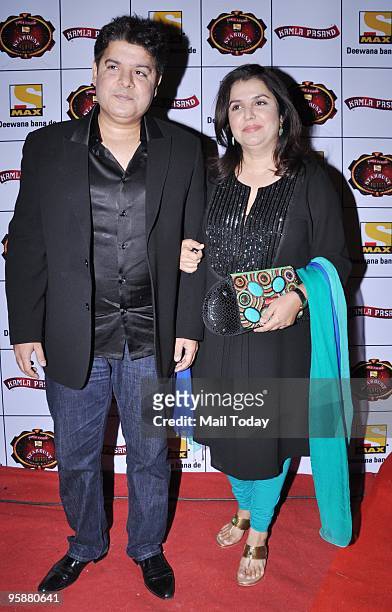 Directors Sajid and Farah Khan at the Max Stardust Awards 2010 at Bandra Kurla Complex Grounds on Sunday, January 17, 2010.