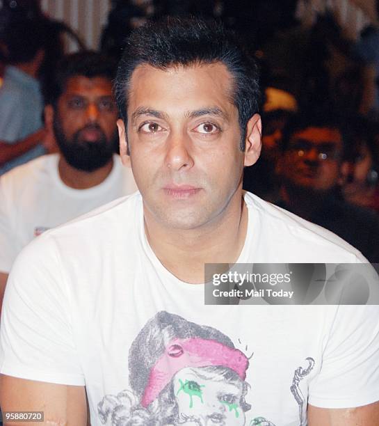 Bollywood actor Salman Khan during a promotional event in Mumbai on January 18, 2010.