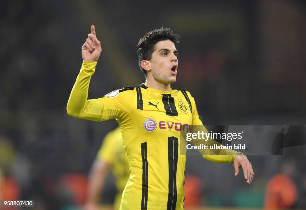 Fussball GER, DFB Pokal, Achtelfinale, Saison 2016 2017, Borussia Dortmund - Hertha BSC Berlin 1:1, 3:2 i. E., Marc Bartra