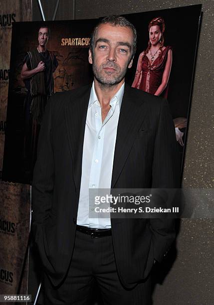 Actor John Hannah attends the premiere of "Spartacus: Blood and Sand" at the Tribeca Grand Screening Room on January 19, 2010 in New York City.