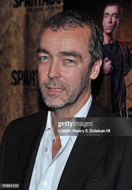 Actor John Hannah attends the premiere of "Spartacus: Blood and Sand" at the Tribeca Grand Screening Room on January 19, 2010 in New York City.