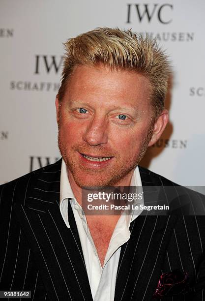 Former German Tennis player Boris Becker attends the IWC Schaffhausen Private Dinner Reception during the Salon International de la Haute Horlogerie...