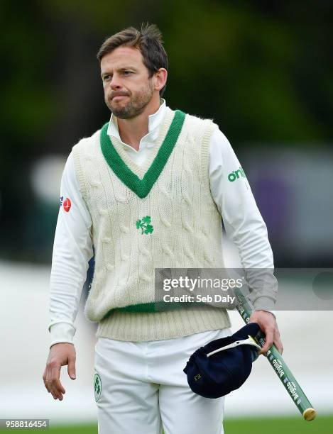 Dublin , Ireland - 15 May 2018; Ed Joyce of Ireland following his side's defeat on day five of the International Cricket Test match between Ireland...