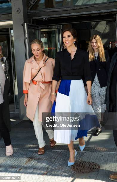 May 15: Crown Princess Mary of Denmark together with Eva Kruse, CEO and President for the 'Global Fashion Agenda' attend the 'Copenhagen Fashion...