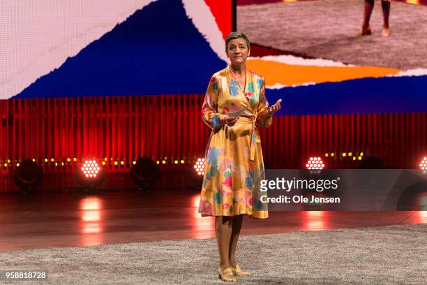 May 15: Marianne Vestager, European Commissioner for Competition, speaks at the 'Copenhagen Fashion Summit 2018' conference on May 15 in Copenhagen,...