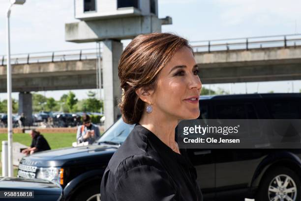 May 15: Crown Princess Mary of Denmark arrives to the 'Copenhagen Fashion Summit 2018' conference on May 15 in Copenhagen, Denmark. The Global...