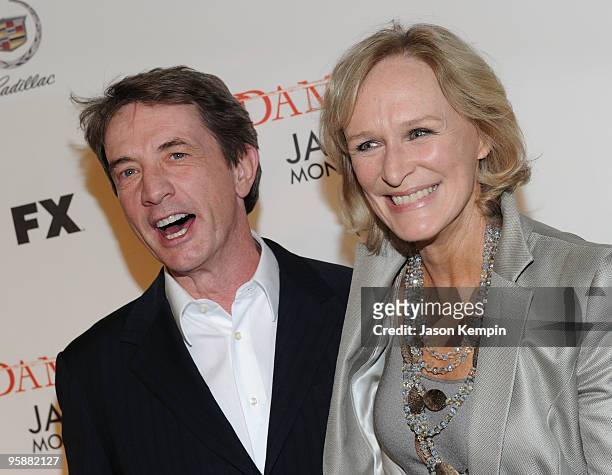 Actors Martin Short and Glenn Close attend the Season 3 premiere of "Damages" at the AXA Equitable Center on January 19, 2010 in New York City.