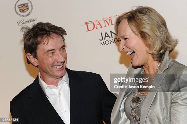 Actors Martin Short and Glenn Close attend the Season 3 premiere of "Damages" at the AXA Equitable Center on January 19, 2010 in New York City.