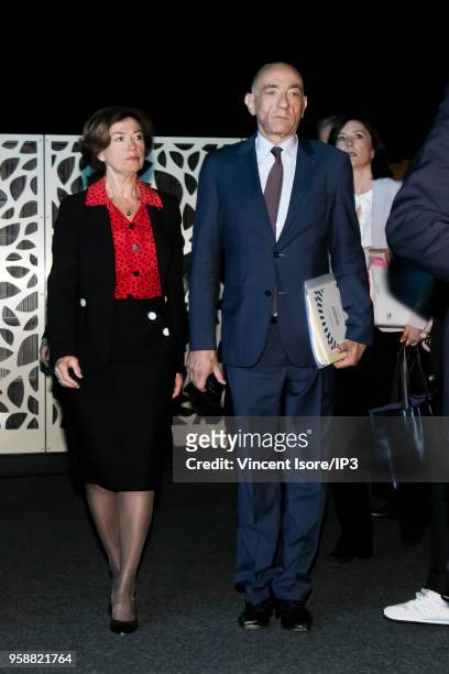 Anne-Marie Couderc , the new interim president of Air France-KLM, and Jean-Marc Janaillac , outgoing CEO, attend the group's general meeting on May...