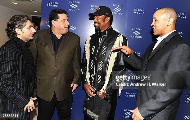 Michael Imperioli, Steven R. Schirripa, Walt "Clyde" Frazier and John Starks attend the opening of the new Joseph Abboud state of the art brand...