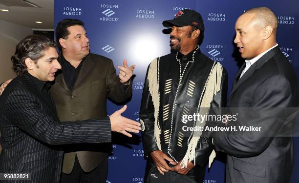 Michael Imperioli, Steven R. Schirripa, Walt "Clyde" Frazier and John Starks attend the opening of the new Joseph Abboud state of the art brand...